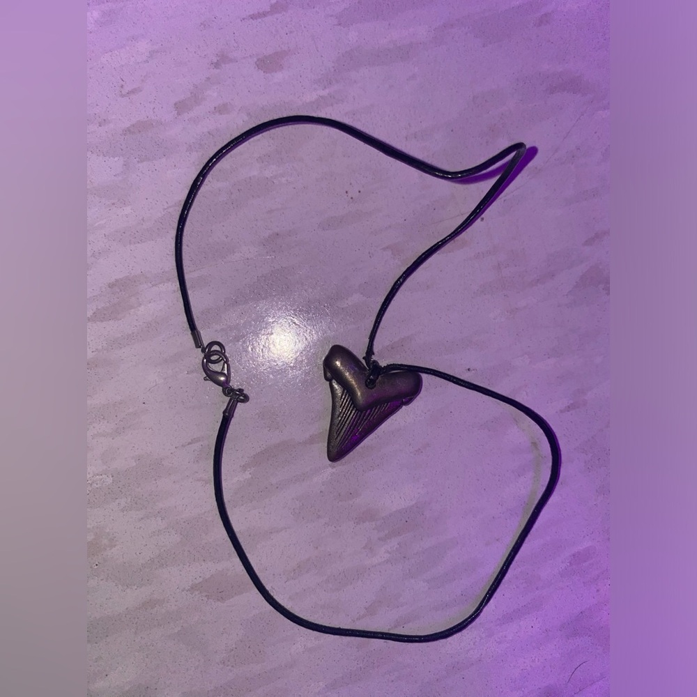 Vintage Shark Tooth Charm Necklace